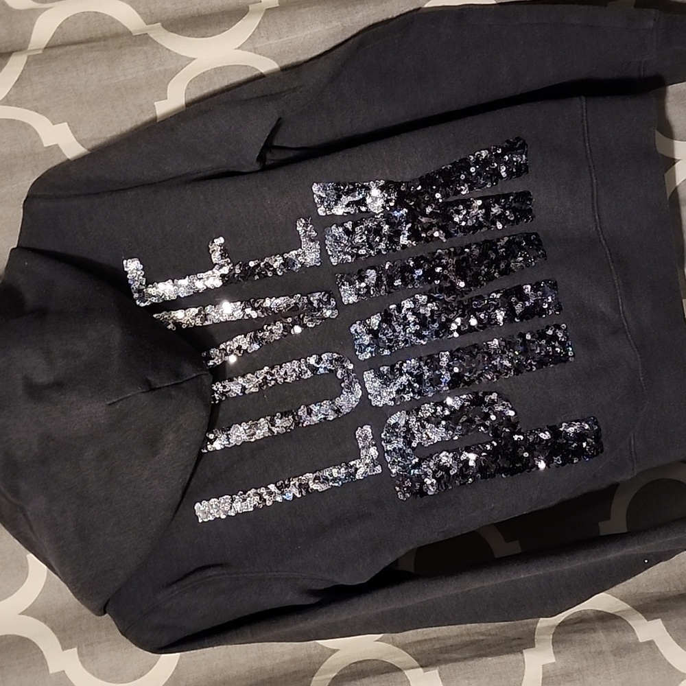 Vs pink sequence hoodie